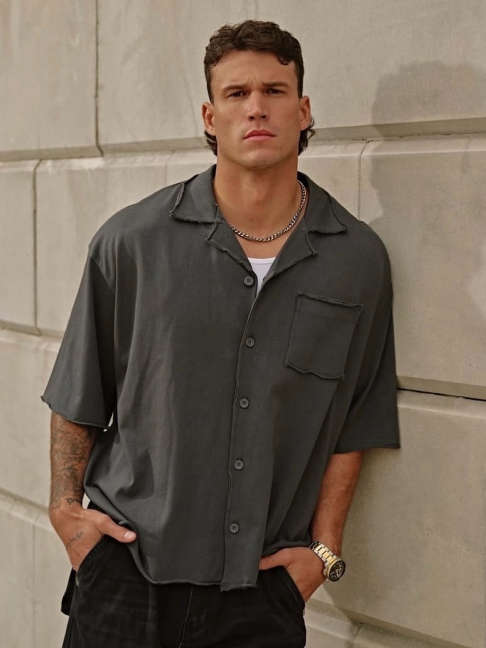 YoungLA Revere Shirt Charcoal